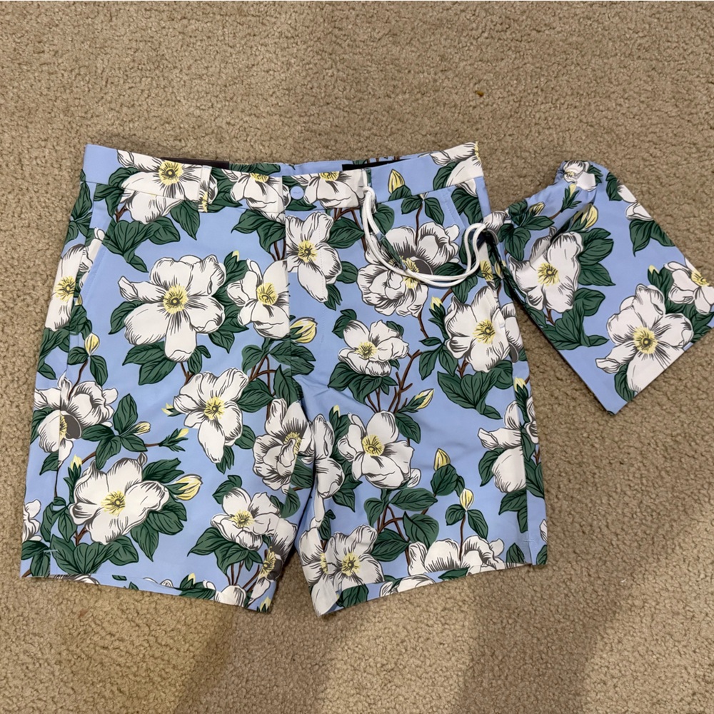 Ralph Lauren Blue Floral Swim Shorts